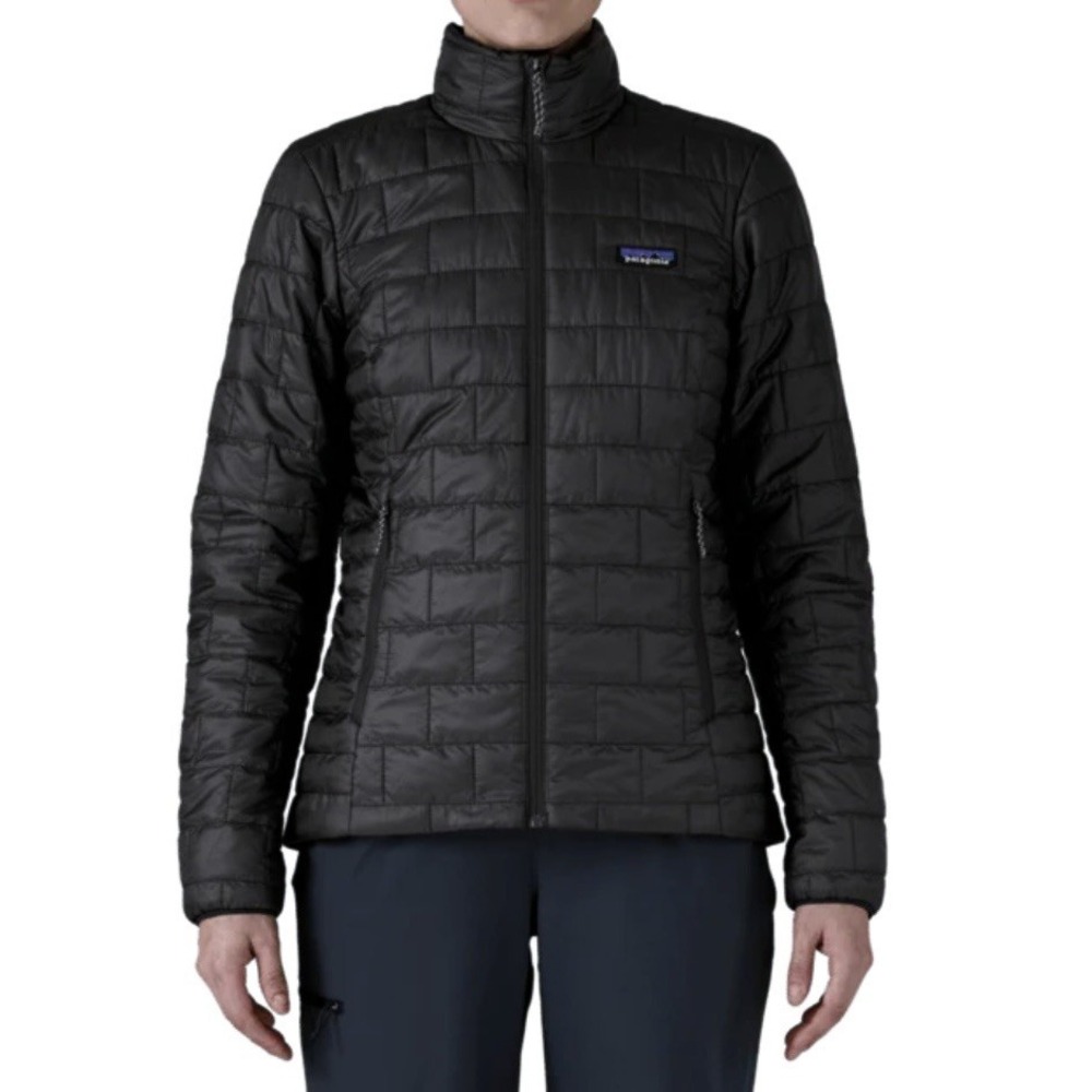 Patagonia Women's NANO PUFF JACKET Black Size LARGE Packable Lightweight Warm